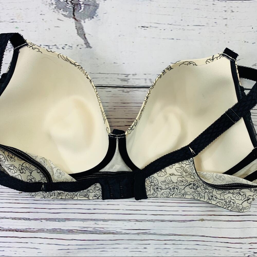 1st & Curve cream black bra floral with lace 40D - Picture 10 of 11